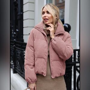 Women’s Corduroy Crop Puffer Jacket